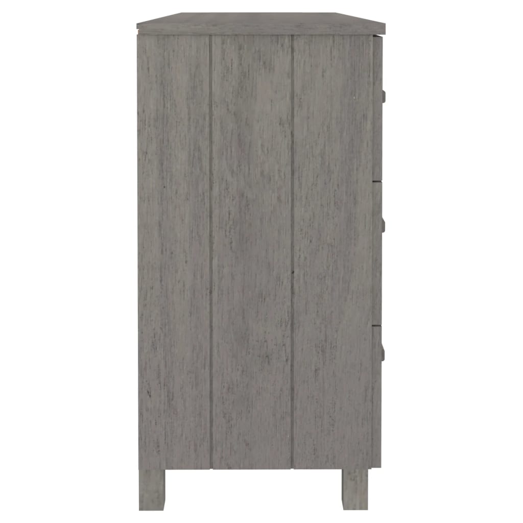 Sideboard "HAMAR" Light Grey 113x40x80 cm Solid Wood Pine