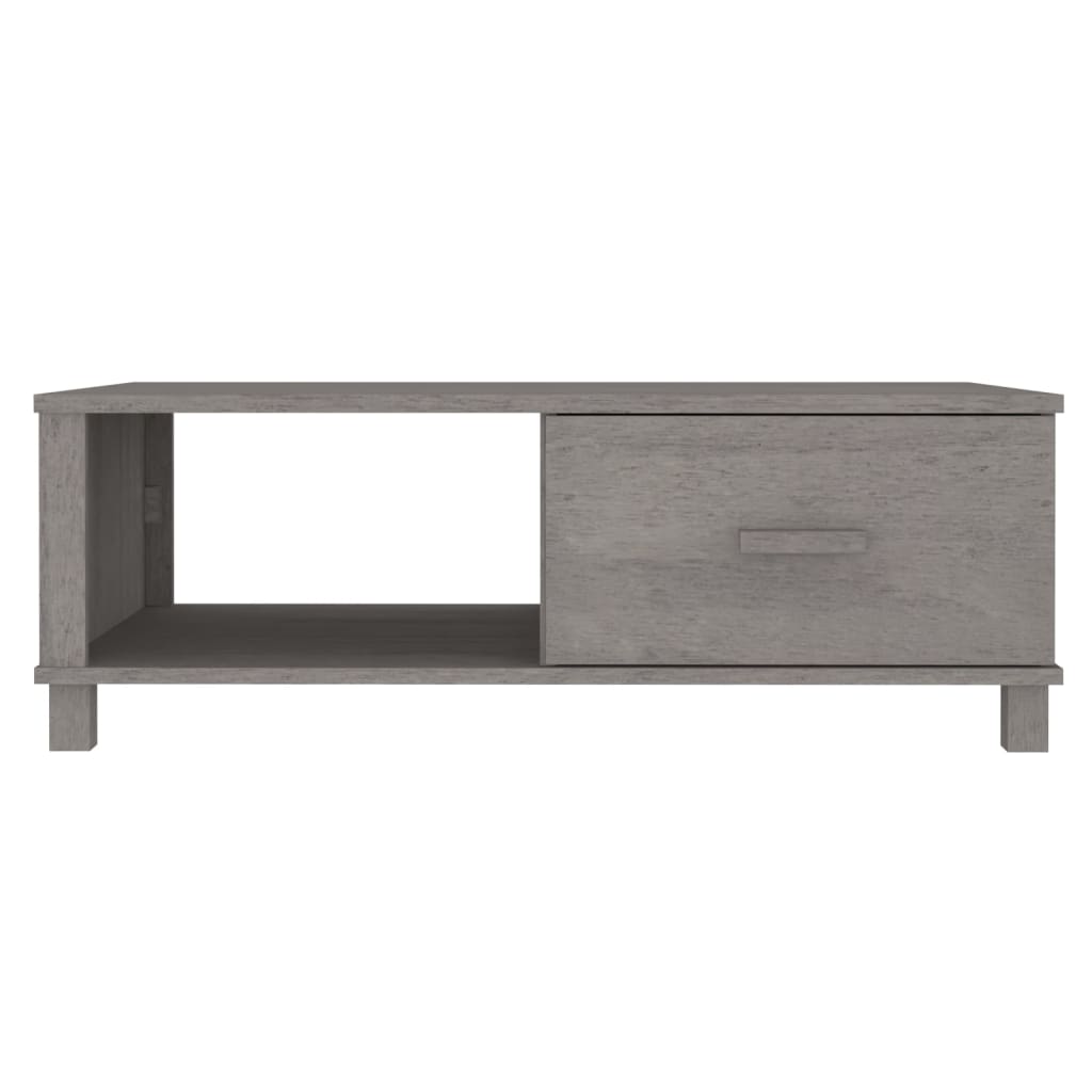 Coffee Table "HAMAR" Light Grey 100x55x35 cm Solid Wood Pine