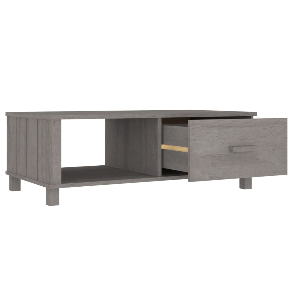 Coffee Table "HAMAR" Light Grey 100x55x35 cm Solid Wood Pine