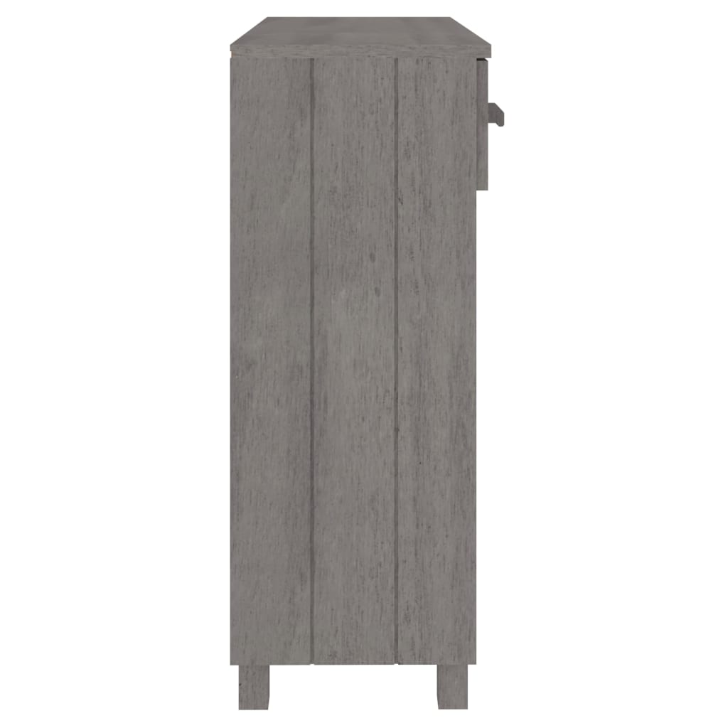 Console Table "HAMAR" Light Grey 90x35x90 cm Solid Wood Pine