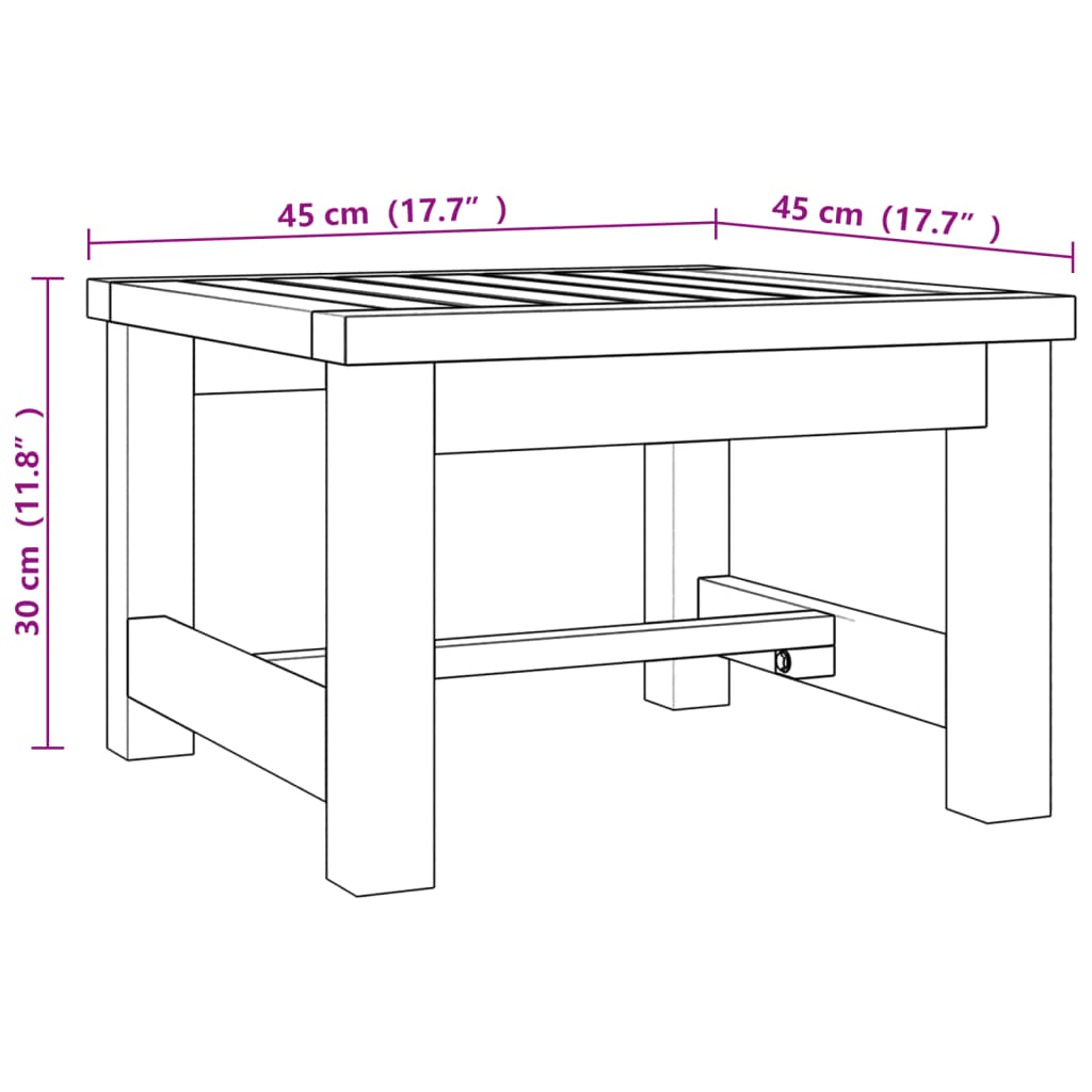 Coffee Table 45x45x30 cm Solid Wood Teak