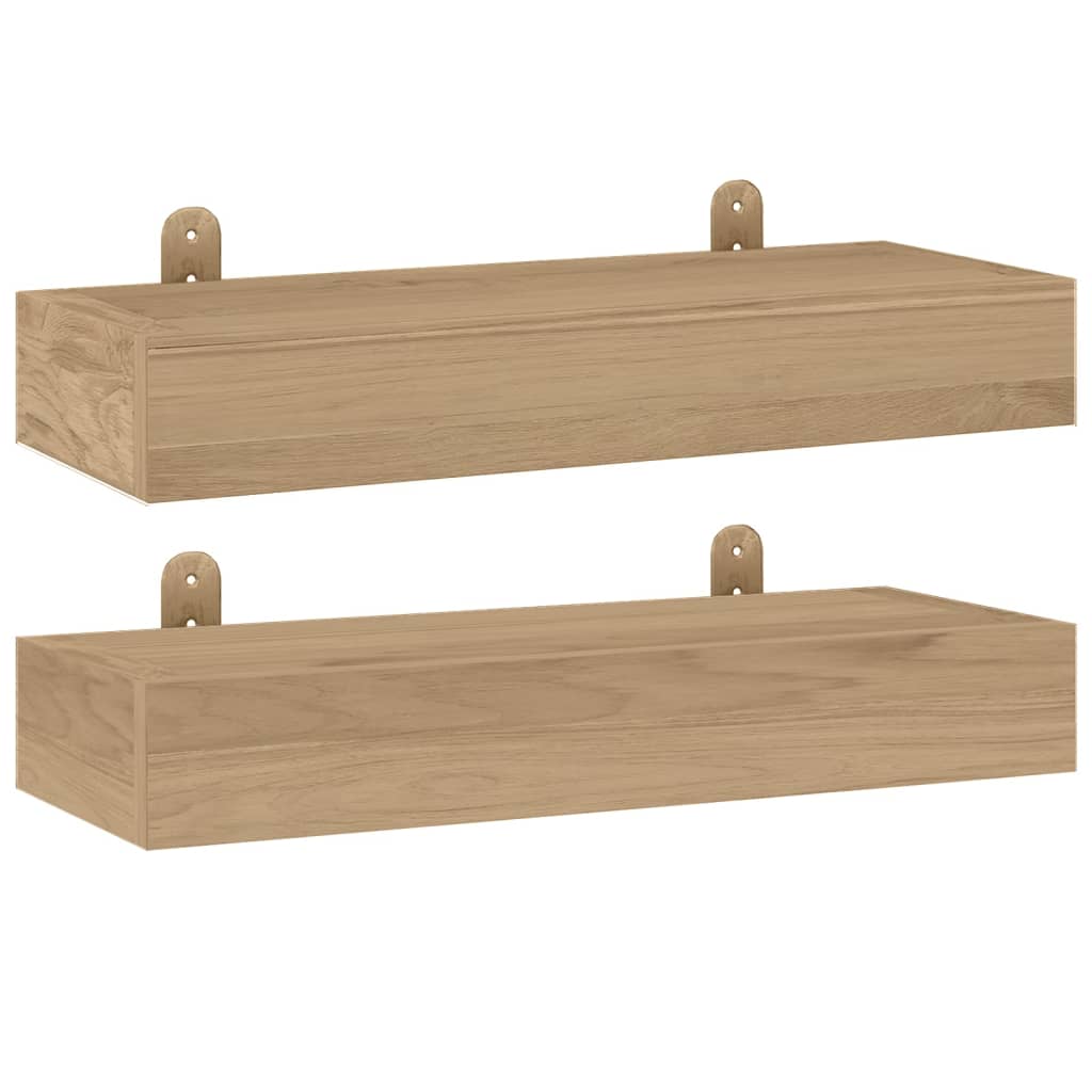 Wall Shelves 2 pcs 40x15x6 cm Solid Wood Teak