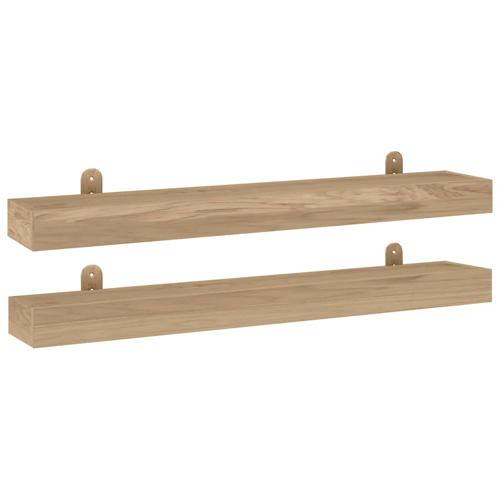 Wall Shelves 2 pcs 90x15x6 cm Solid Wood Teak