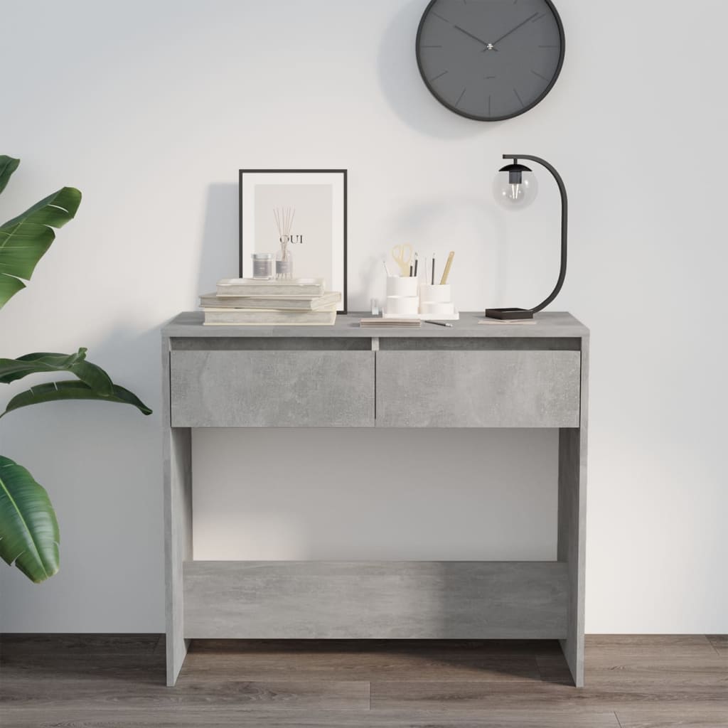 Console Table Concrete Grey 89x41x76.5 cm Engineered Wood