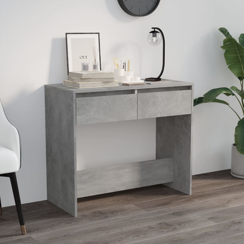 Console Table Concrete Grey 89x41x76.5 cm Engineered Wood