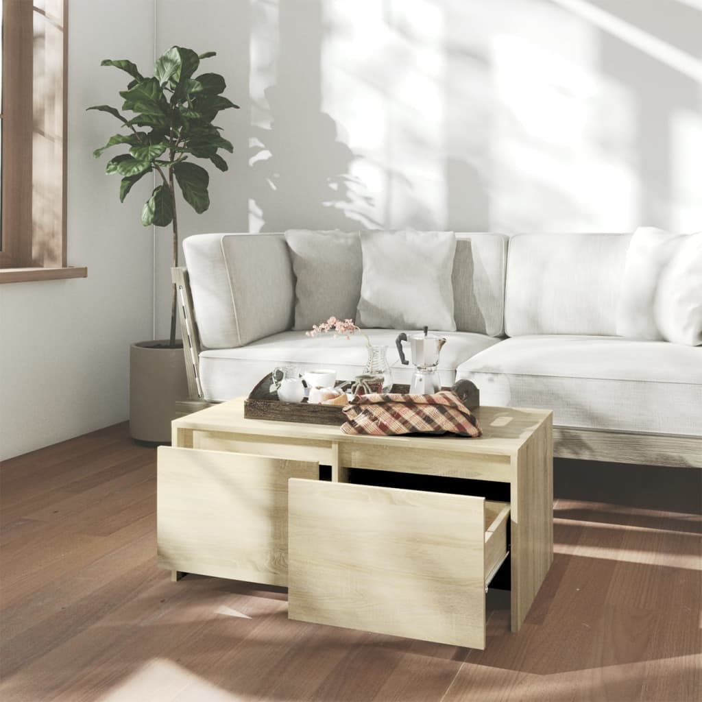 Coffee Table Sonoma Oak 90x50x41.5 cm Engineered Wood