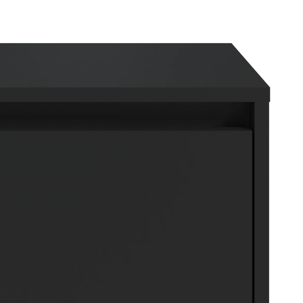 Bedside Cabinet Black 45x34x44.5 cm Engineered Wood