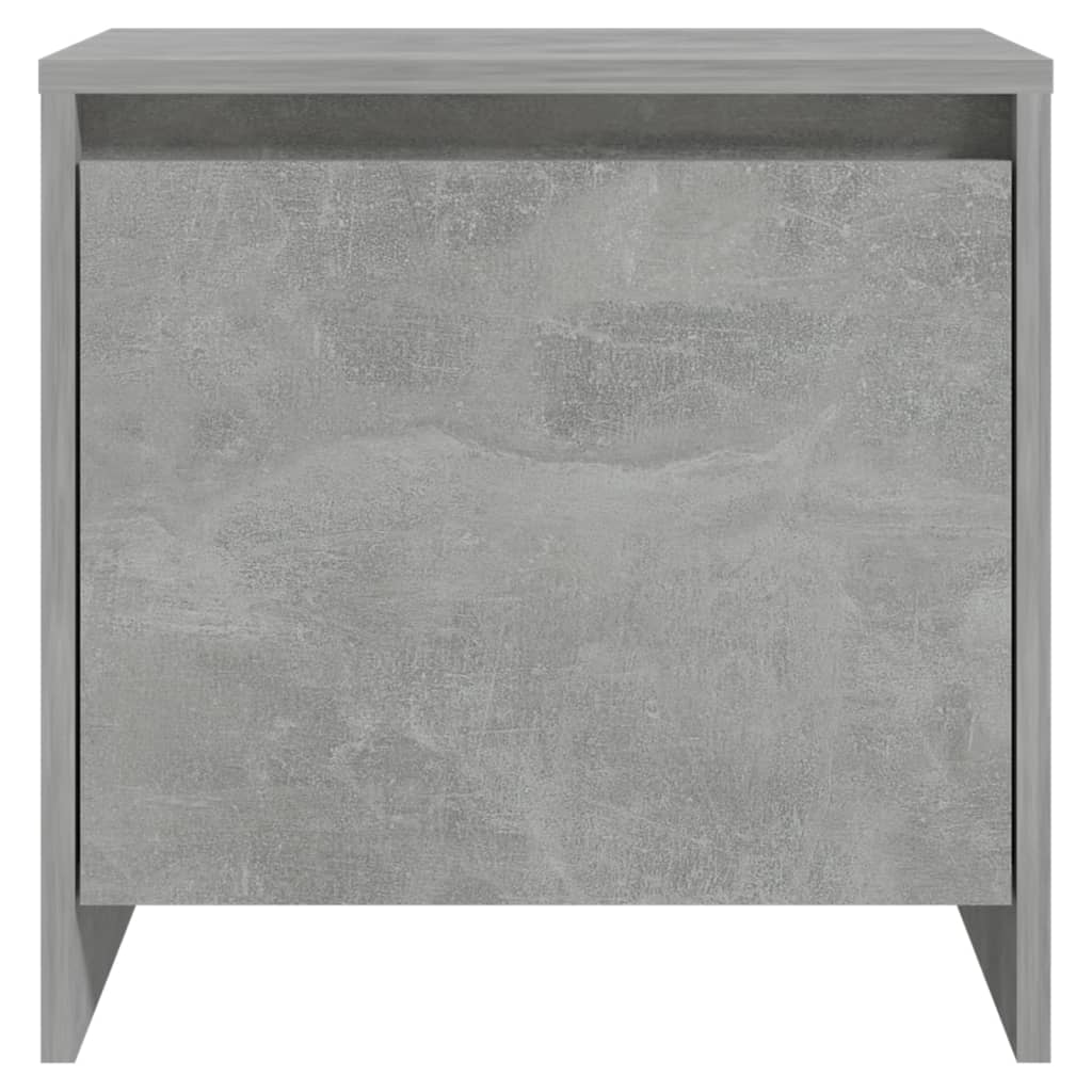 Bedside Cabinets 2 pcs Concrete Grey 45x34x44.5 cm Engineered Wood