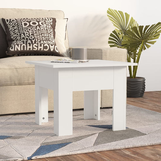 Coffee Table White 55x55x42 cm Engineered Wood