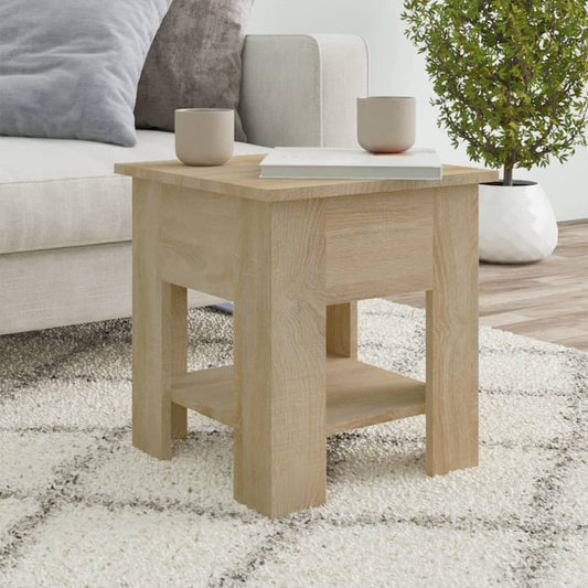 Coffee Table Sonoma Oak 40x40x42 cm Engineered Wood