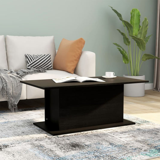 Coffee Table Black 102x55.5x40 cm Engineered Wood