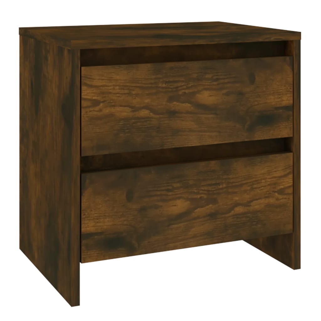 Bedside Cabinets 2 pcs Smoked Oak 45x34.5x44.5 cm Engineered Wood