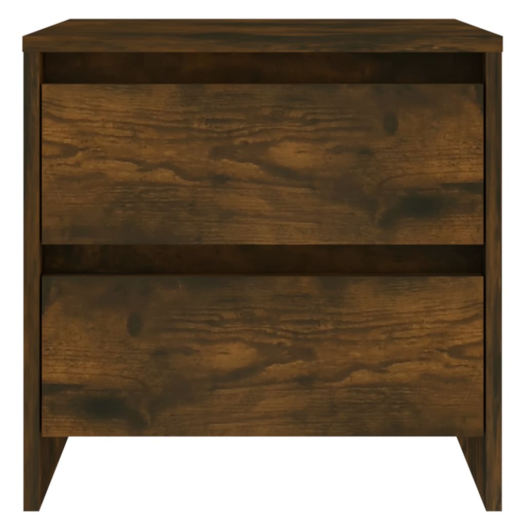 Bedside Cabinets 2 pcs Smoked Oak 45x34.5x44.5 cm Engineered Wood