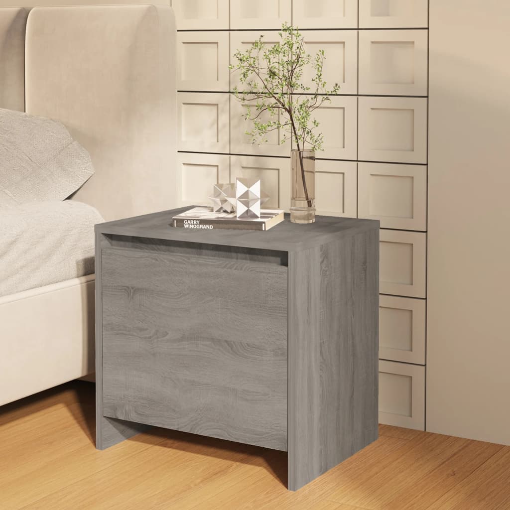 Bedside Cabinet Grey Sonoma 45x34x44.5 cm Engineered Wood