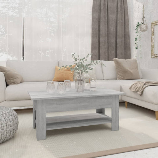 Coffee Table Grey Sonoma 102x55x42 cm Engineered Wood