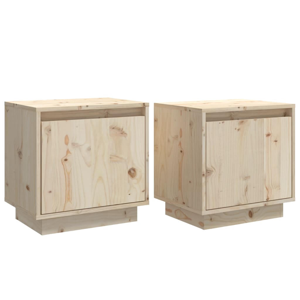 Bedside Cabinets 2 pcs 40x30x40 cm Solid Wood Pine