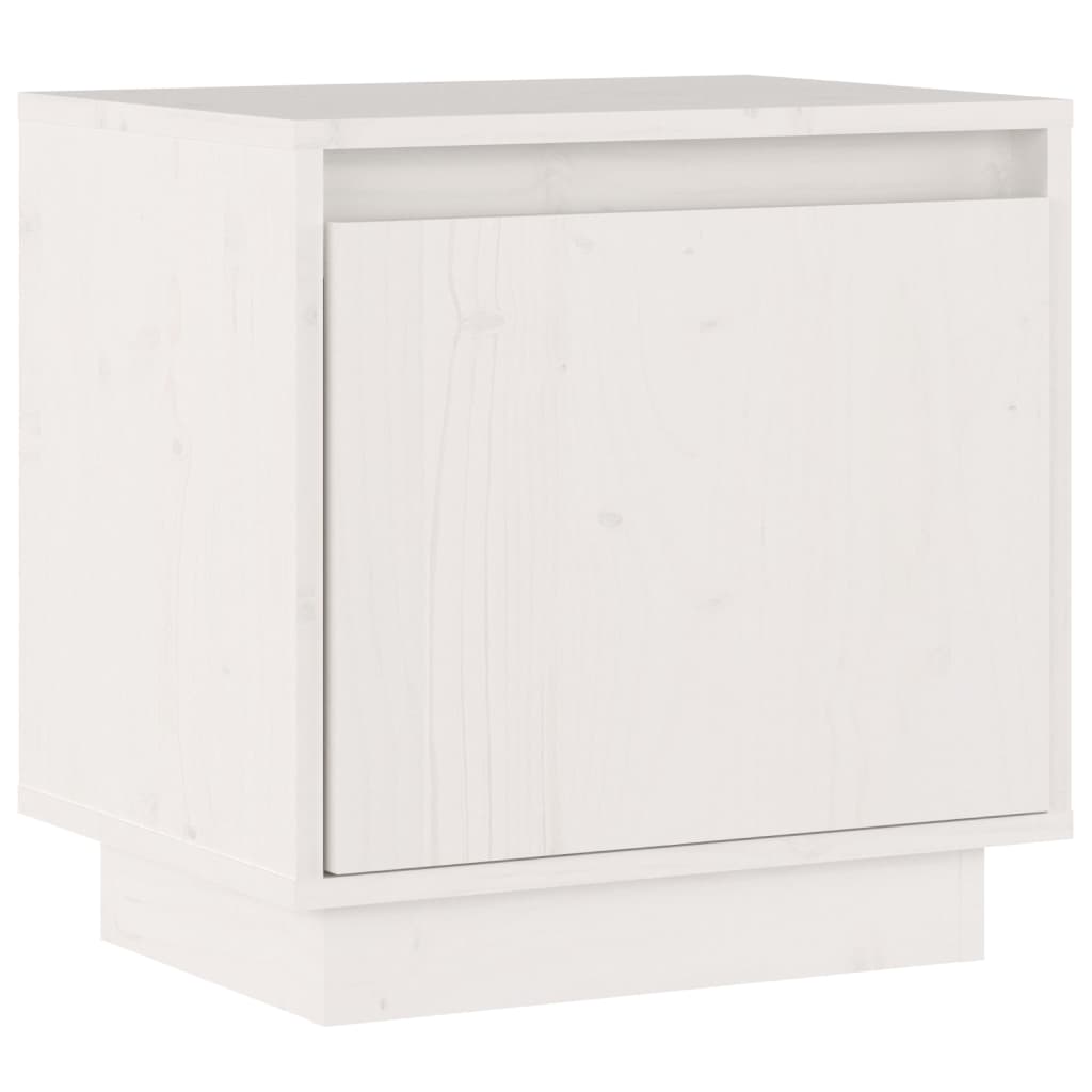 Bedside Cabinet White 40x30x40 cm Solid Wood Pine