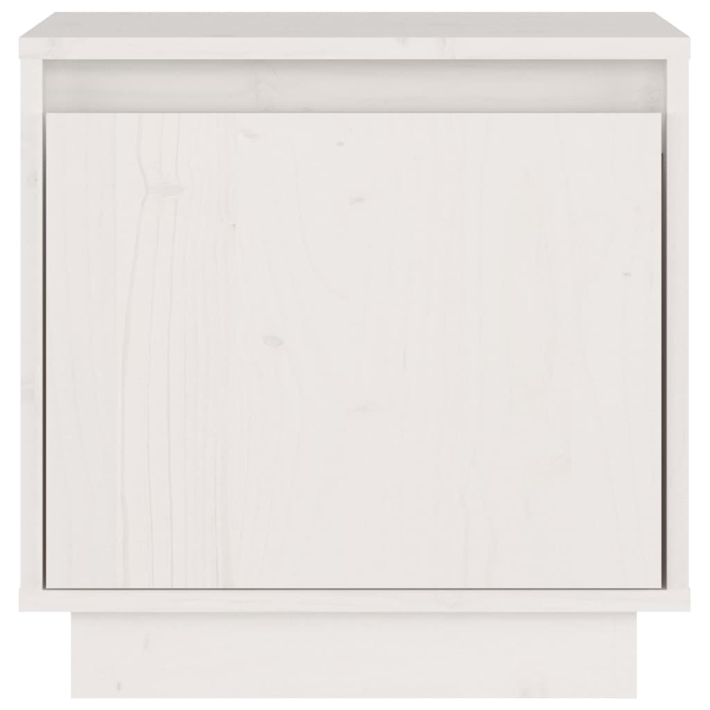 Bedside Cabinet White 40x30x40 cm Solid Wood Pine