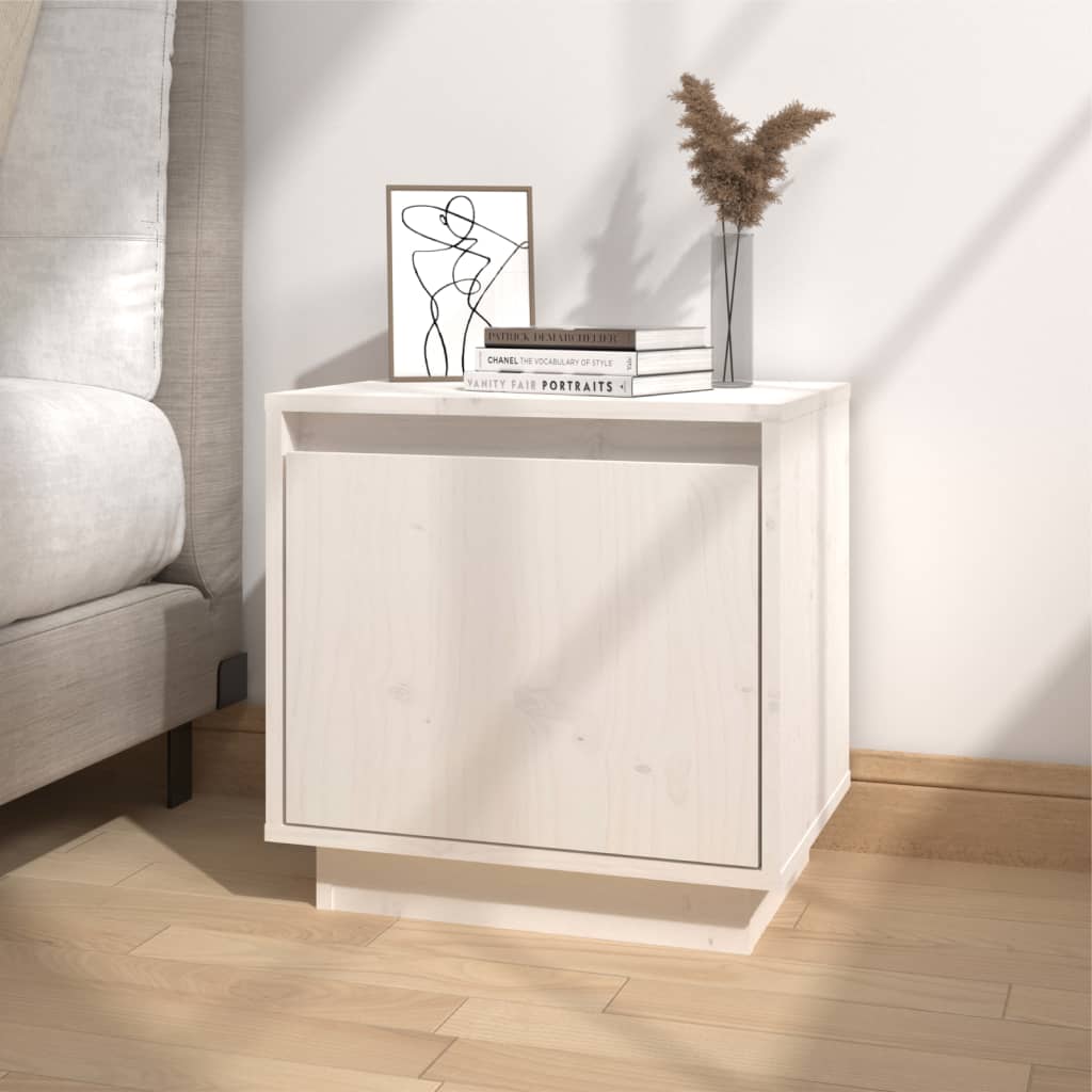 Bedside Cabinets 2 pcs White 40x30x40 cm Solid Wood Pine