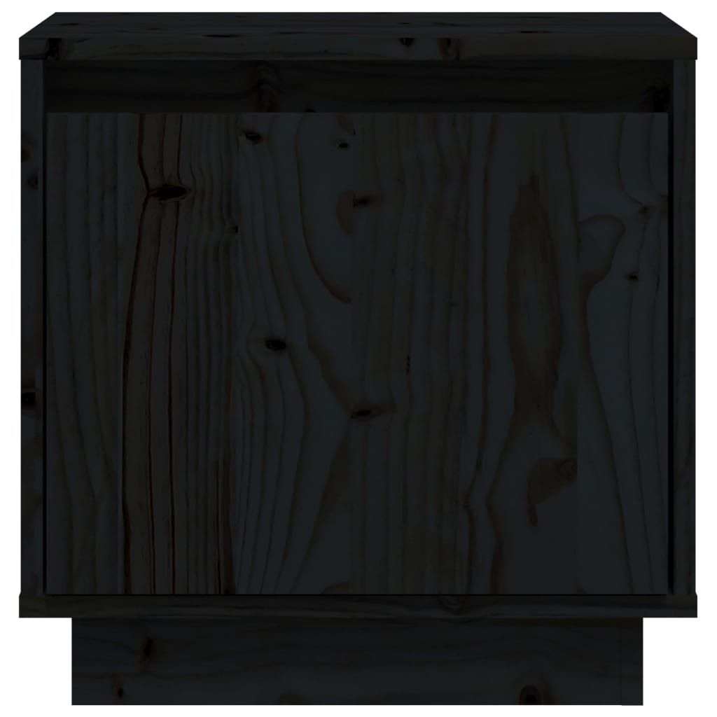 Bedside Cabinets 2 pcs Black 40x30x40 cm Solid Wood Pine