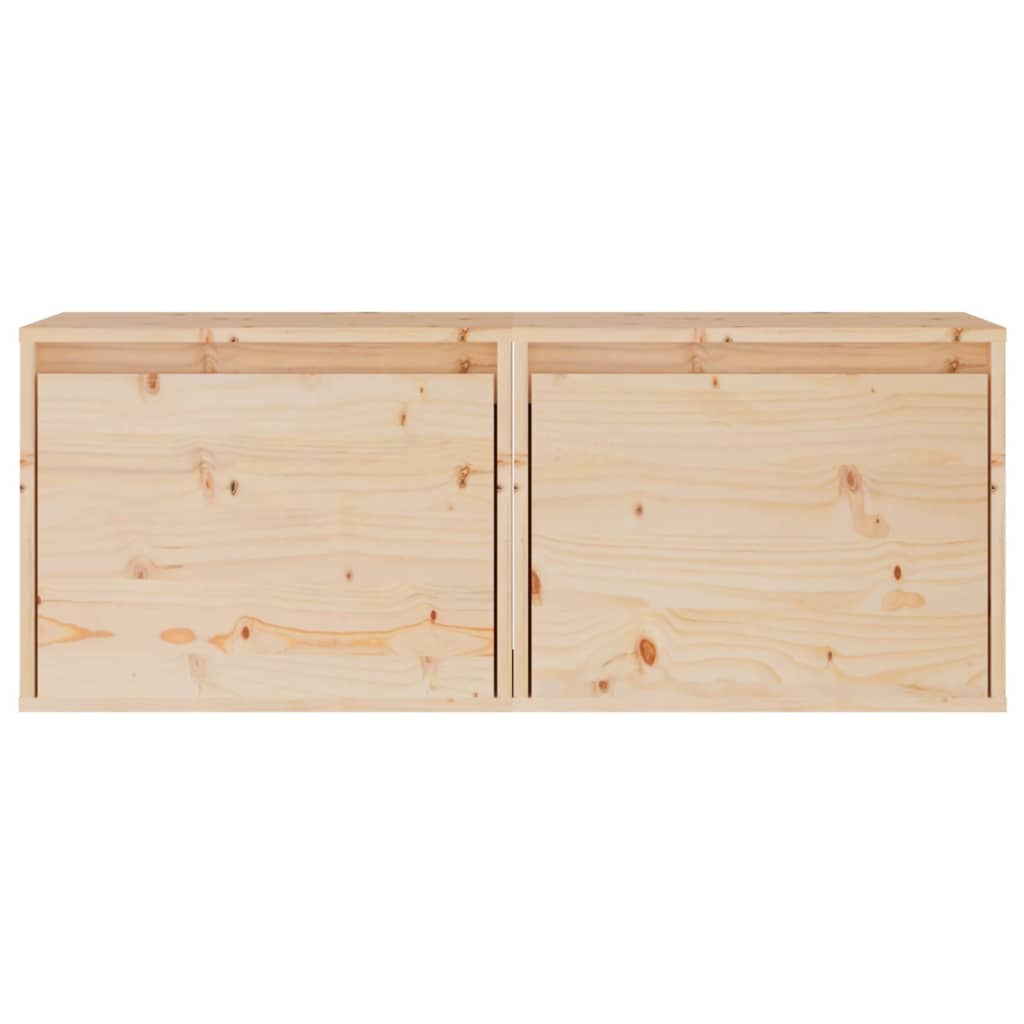 Wall Cabinets 2 pcs 45x30x35 cm Solid Wood Pine