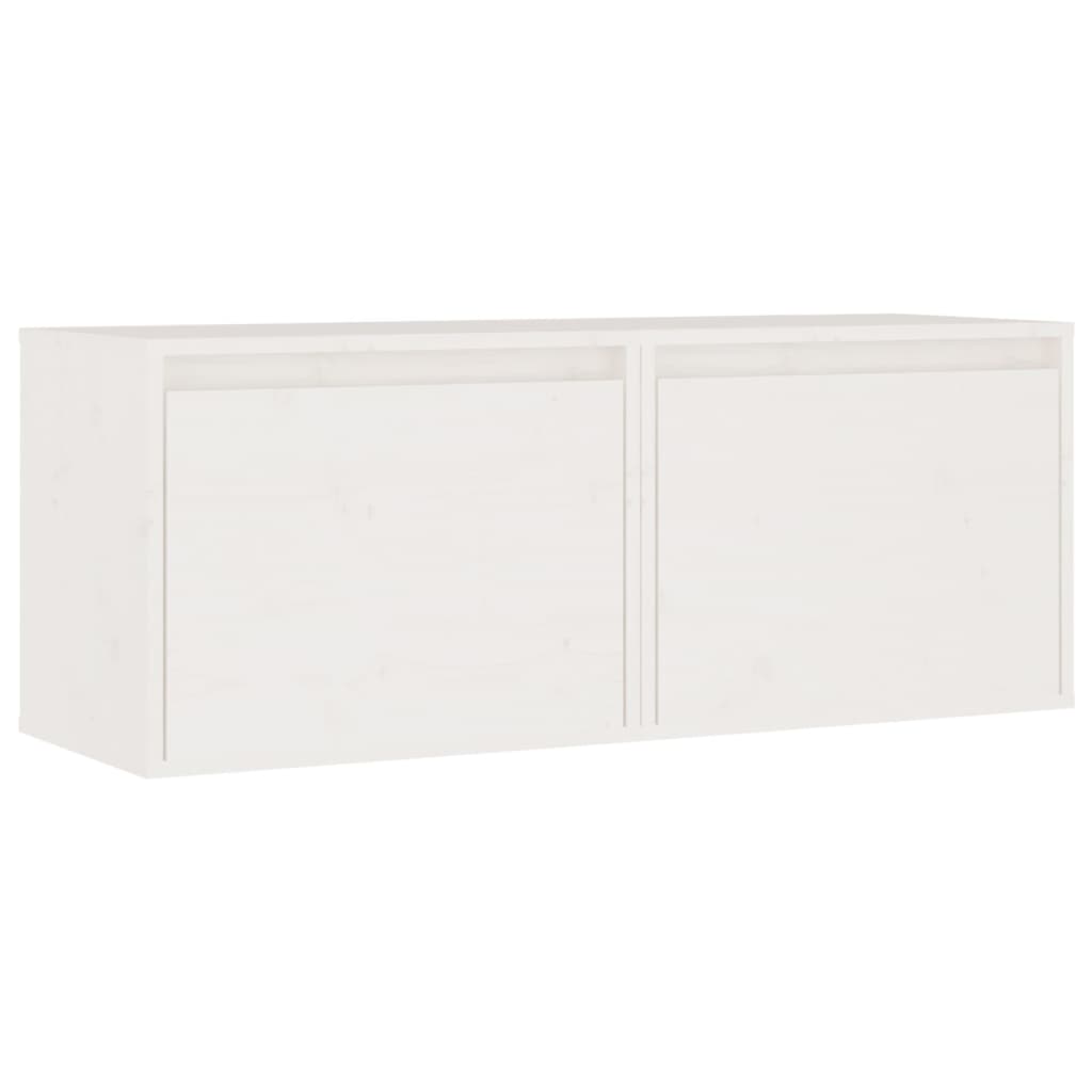 Wall Cabinets 2 pcs White 45x30x35 cm Solid Wood Pine