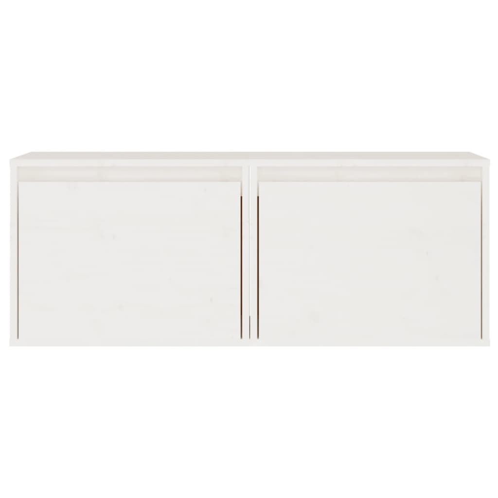 Wall Cabinets 2 pcs White 45x30x35 cm Solid Wood Pine