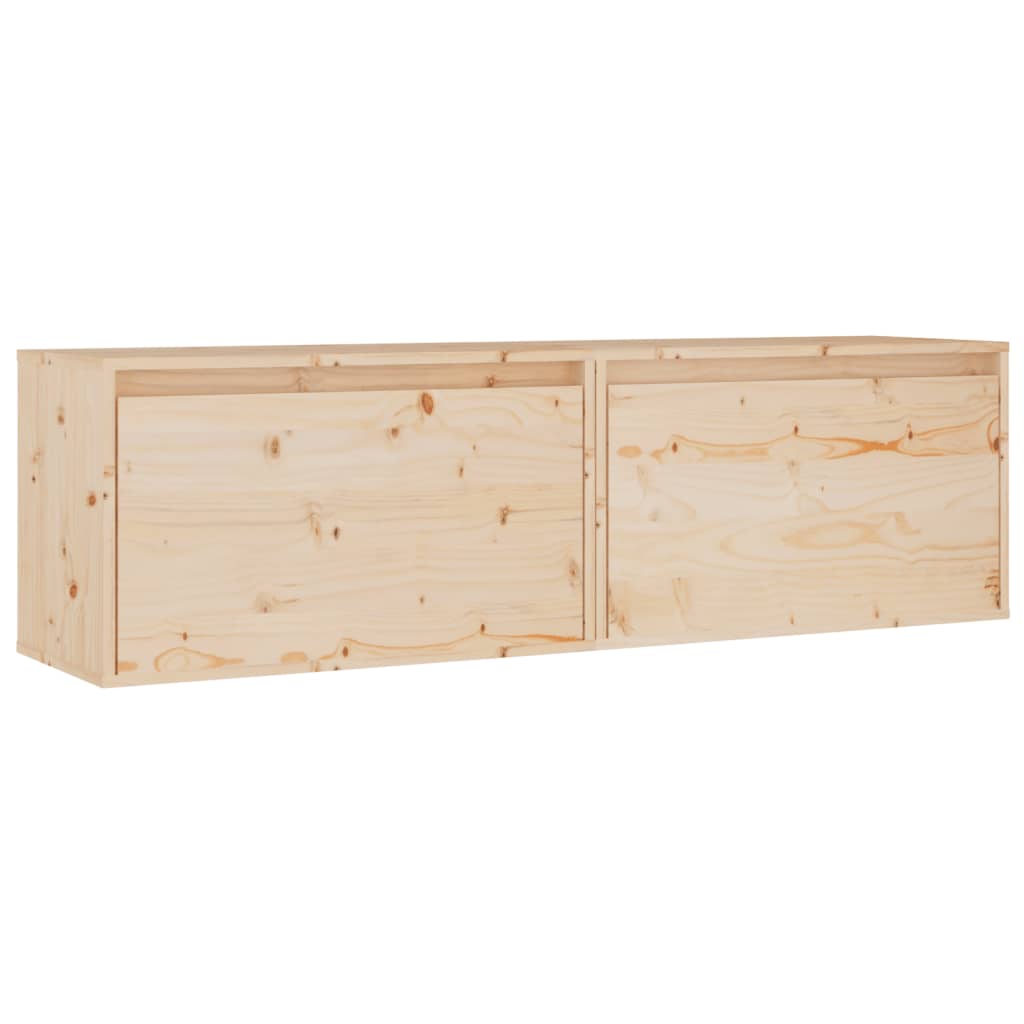 Wall Cabinets 2 pcs 60x30x35 cm Solid Wood Pine