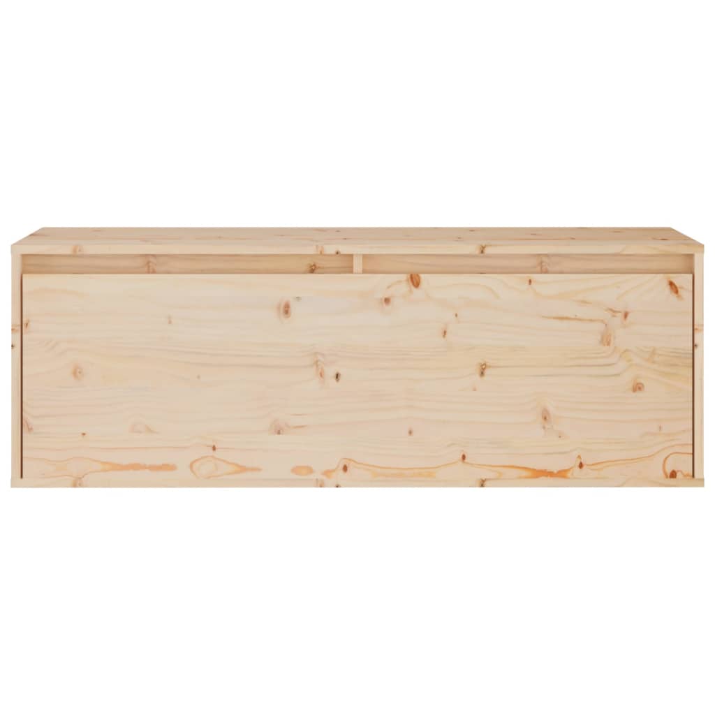 Wall Cabinet 100x30x35 cm Solid Wood Pine