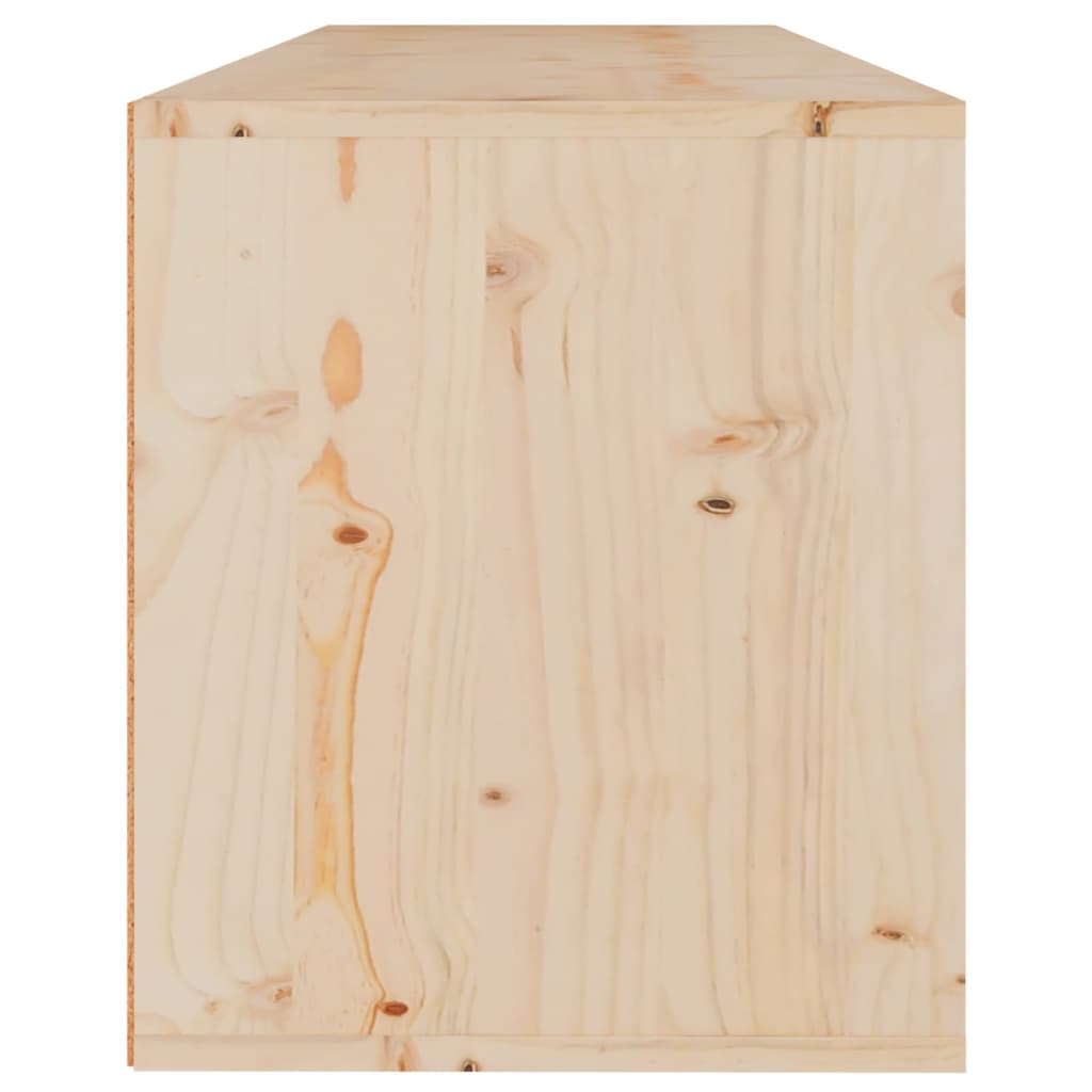 Wall Cabinet 100x30x35 cm Solid Wood Pine