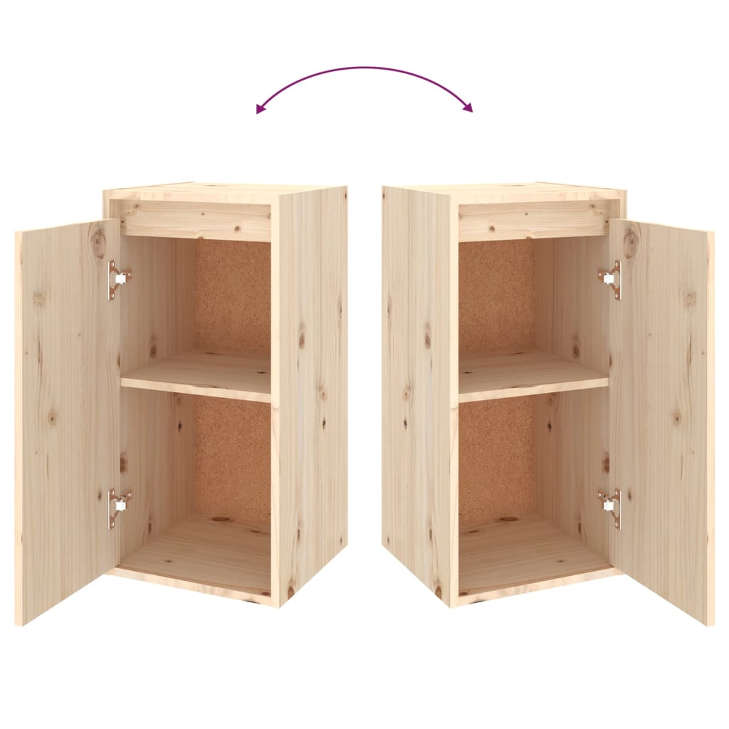 Wall Cabinets 2 pcs 30x30x60 cm Solid Wood Pine