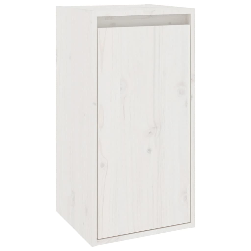 Wall Cabinets 2 pcs White 30x30x60 cm Solid Wood Pine