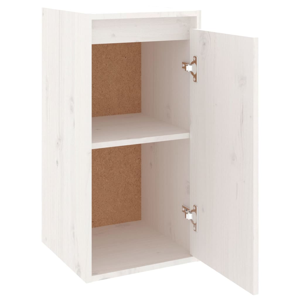 Wall Cabinets 2 pcs White 30x30x60 cm Solid Wood Pine