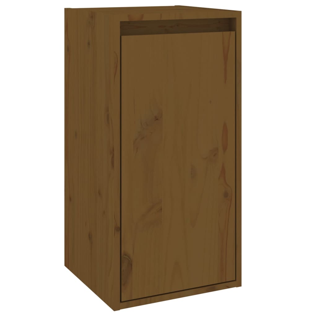 Wall Cabinets 2 pcs Honey Brown 30x30x60 cm Solid Wood Pine