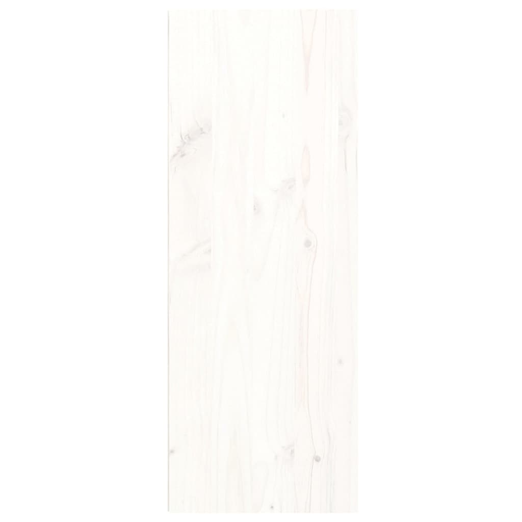 Wall Cabinet White 30x30x80 cm Solid Wood Pine