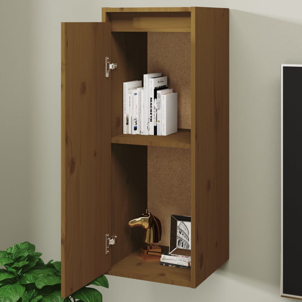 Wall Cabinet Honey Brown 30x30x80 cm Solid Wood Pine