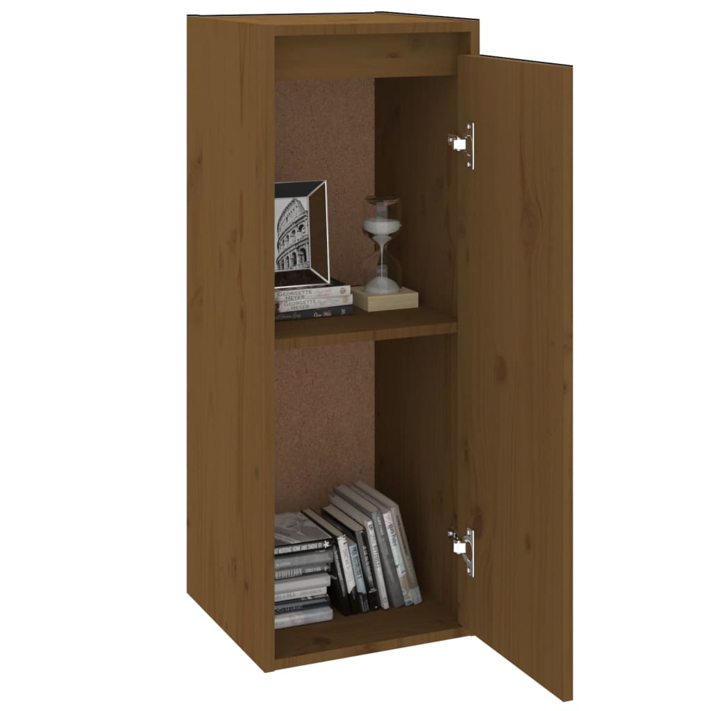 Wall Cabinet Honey Brown 30x30x80 cm Solid Wood Pine