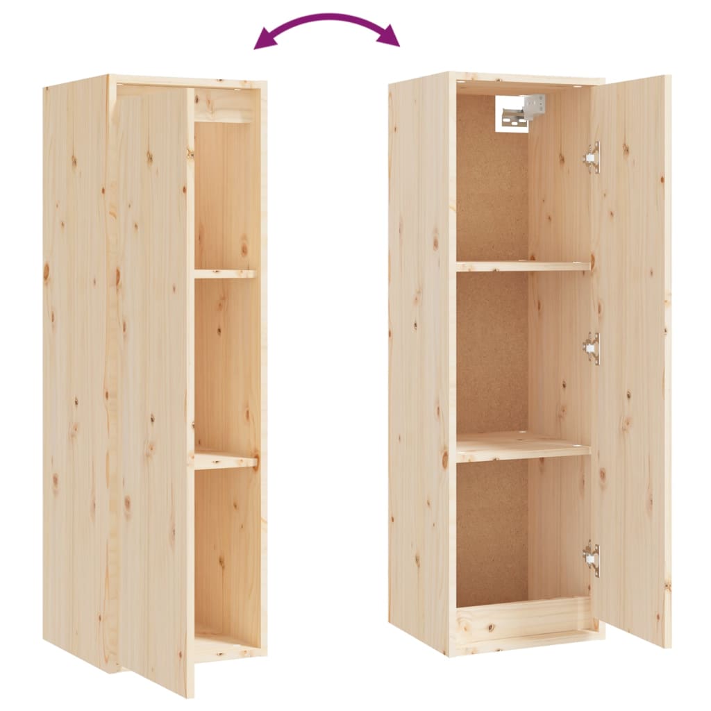 Wall Cabinets 2 pcs 30x30x100 cm Solid Wood Pine