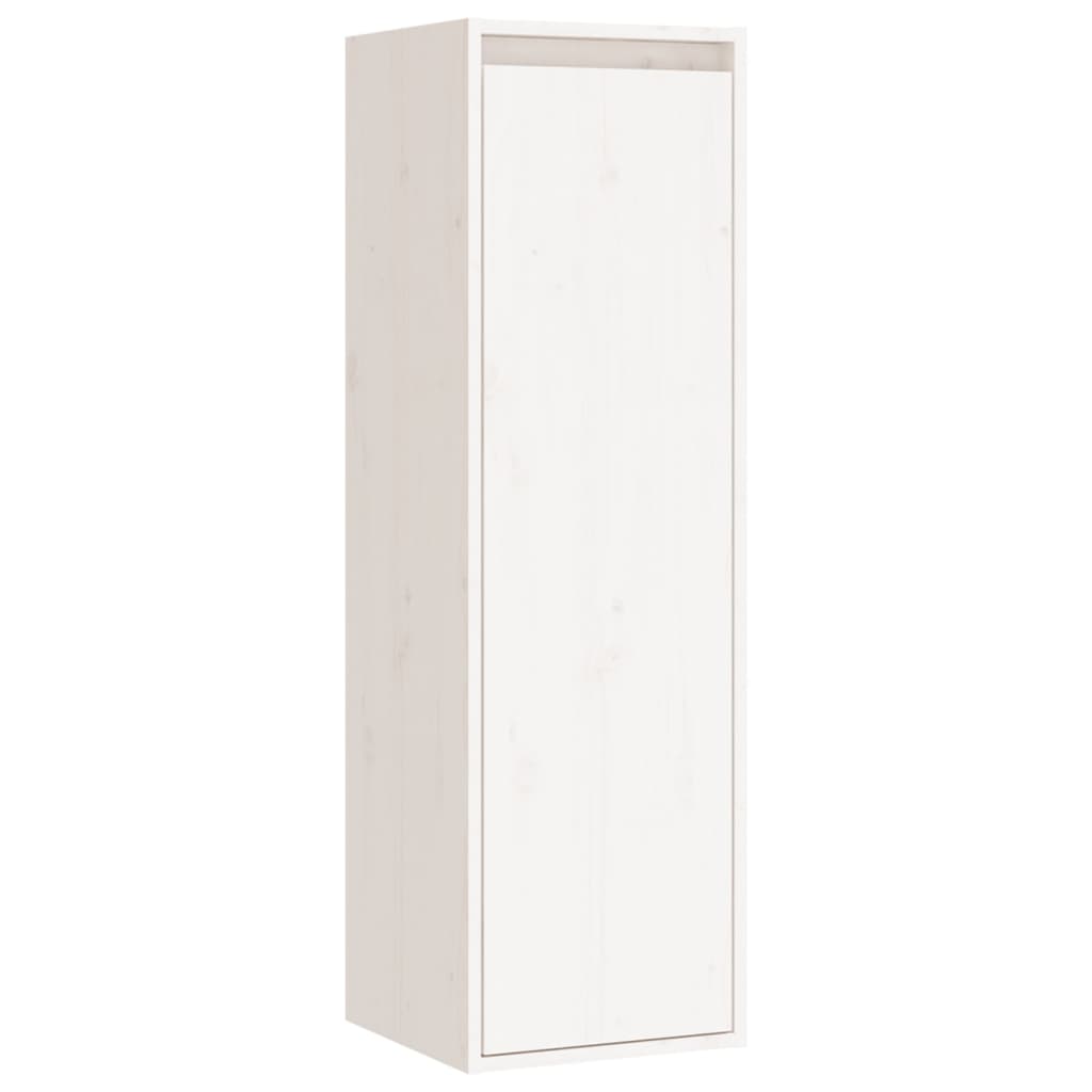 Wall Cabinets 2 pcs White 30x30x100 cm Solid Wood Pine