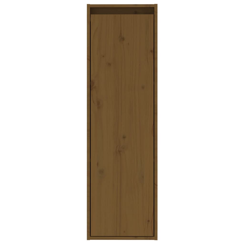 Wall Cabinets 2 pcs Honey Brown 30x30x100 cm Solid Wood Pine