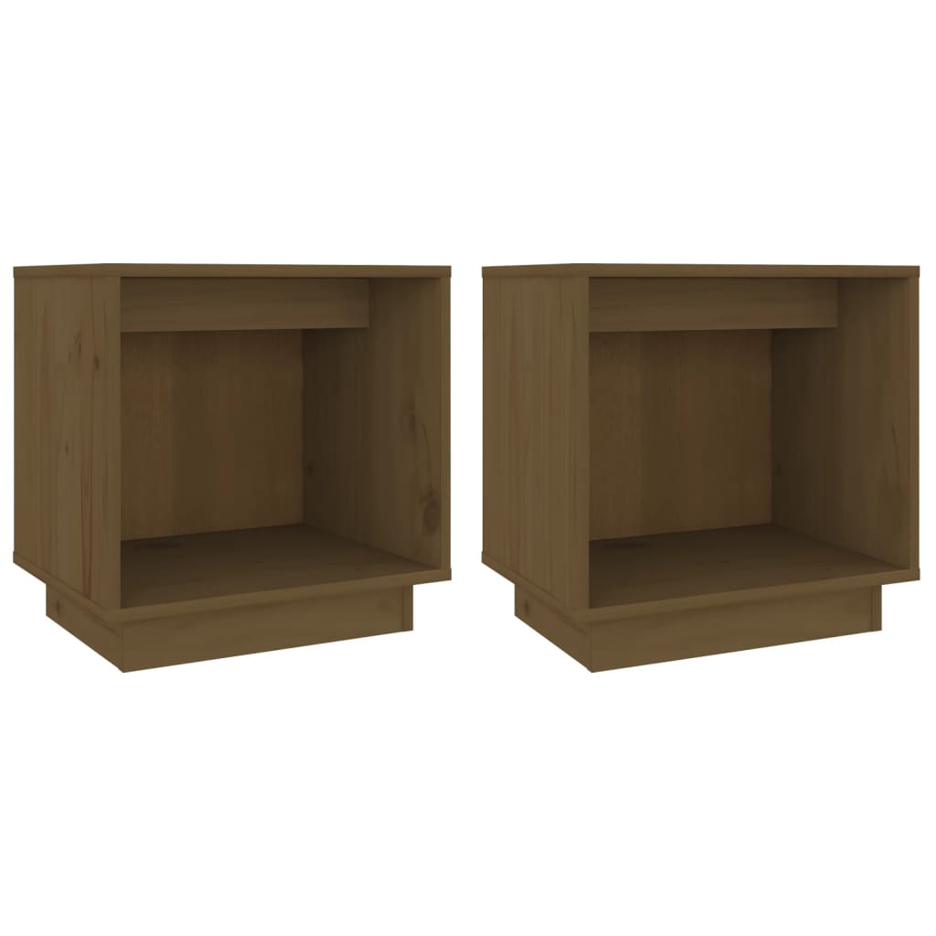 Bedside Cabinets 2 pcs Honey Brown 40x30x40 cm Solid Wood Pine