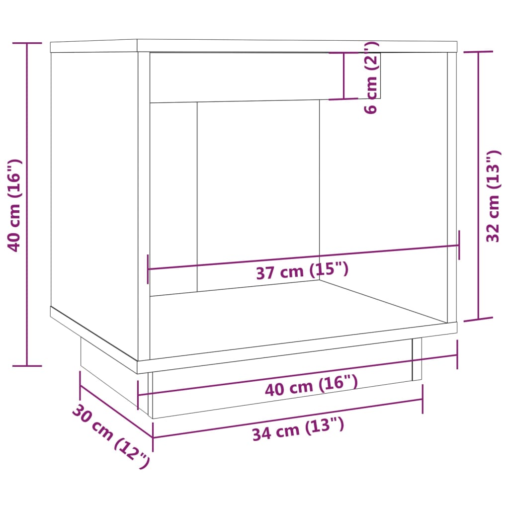 Bedside Cabinets 2 pcs Honey Brown 40x30x40 cm Solid Wood Pine