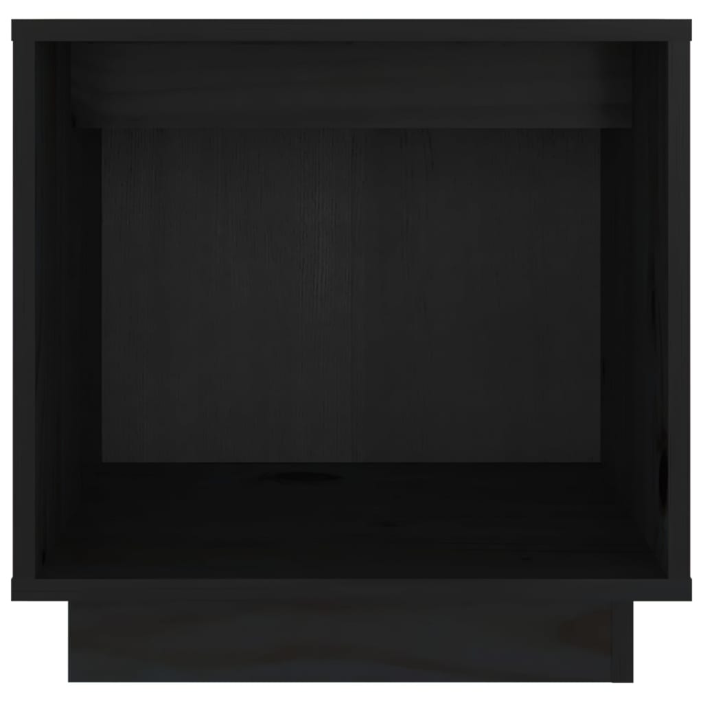 Bedside Cabinet Black 40x30x40 cm Solid Wood Pine