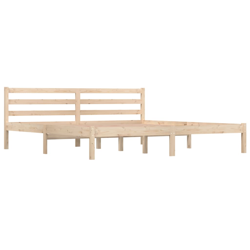 Bed Frame Solid Wood Pine 183x203 cm King Size