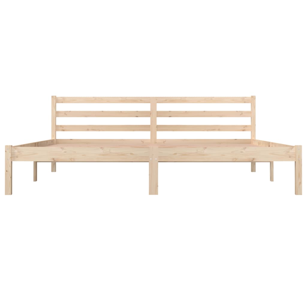 Bed Frame Solid Wood Pine 183x203 cm King Size