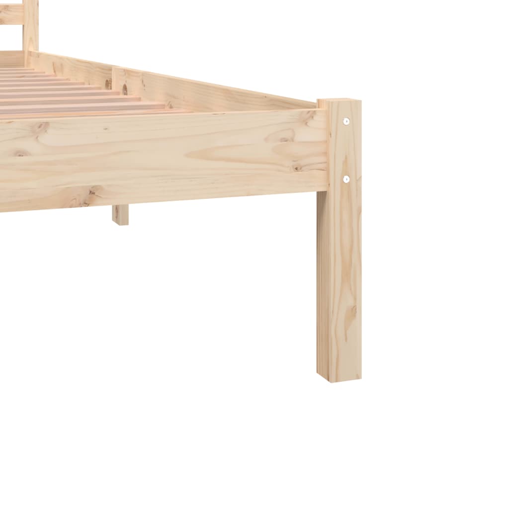 Bed Frame Solid Wood Pine 183x203 cm King Size