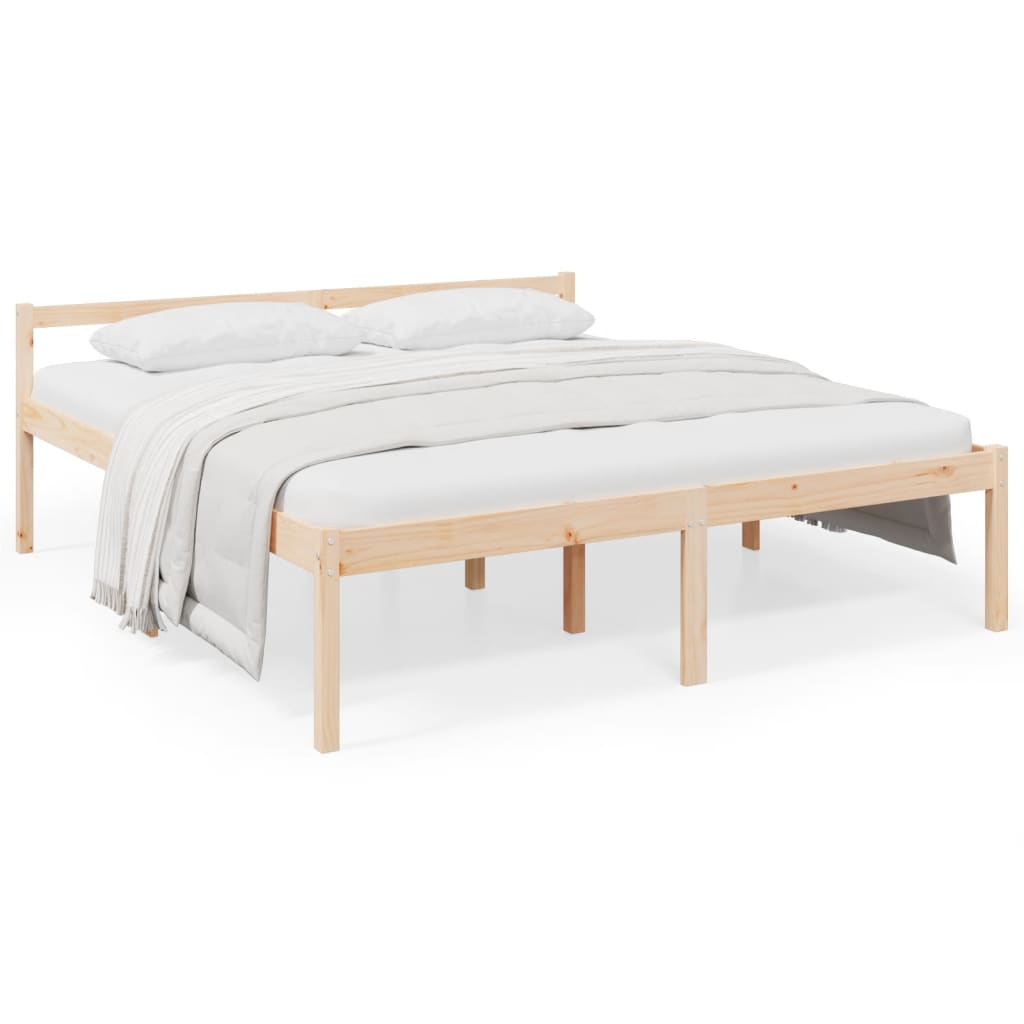 Senior Bed 183x203 cm King Size Solid Wood Pine