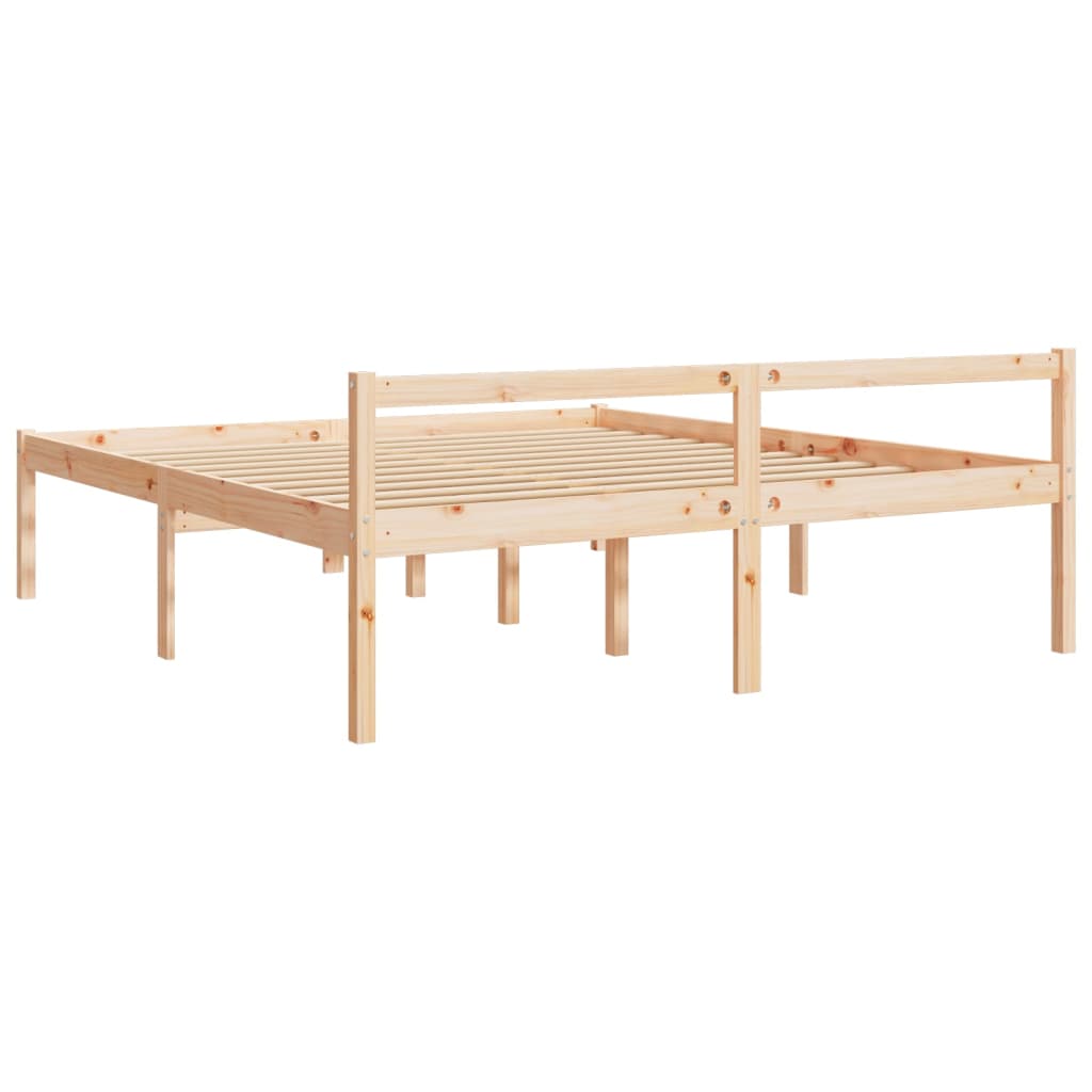 Senior Bed 183x203 cm King Size Solid Wood Pine