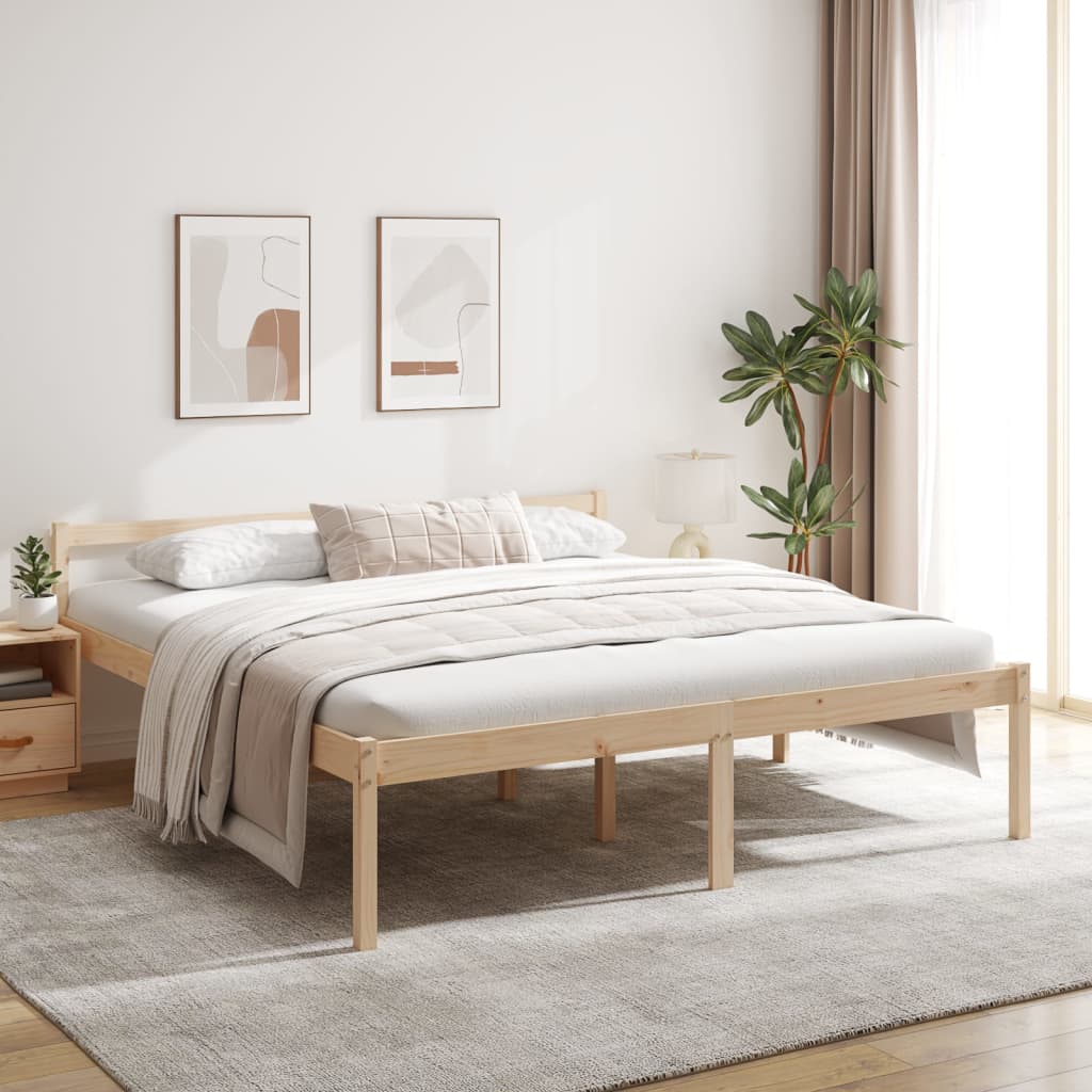 Senior Bed 183x203 cm King Size Solid Wood Pine