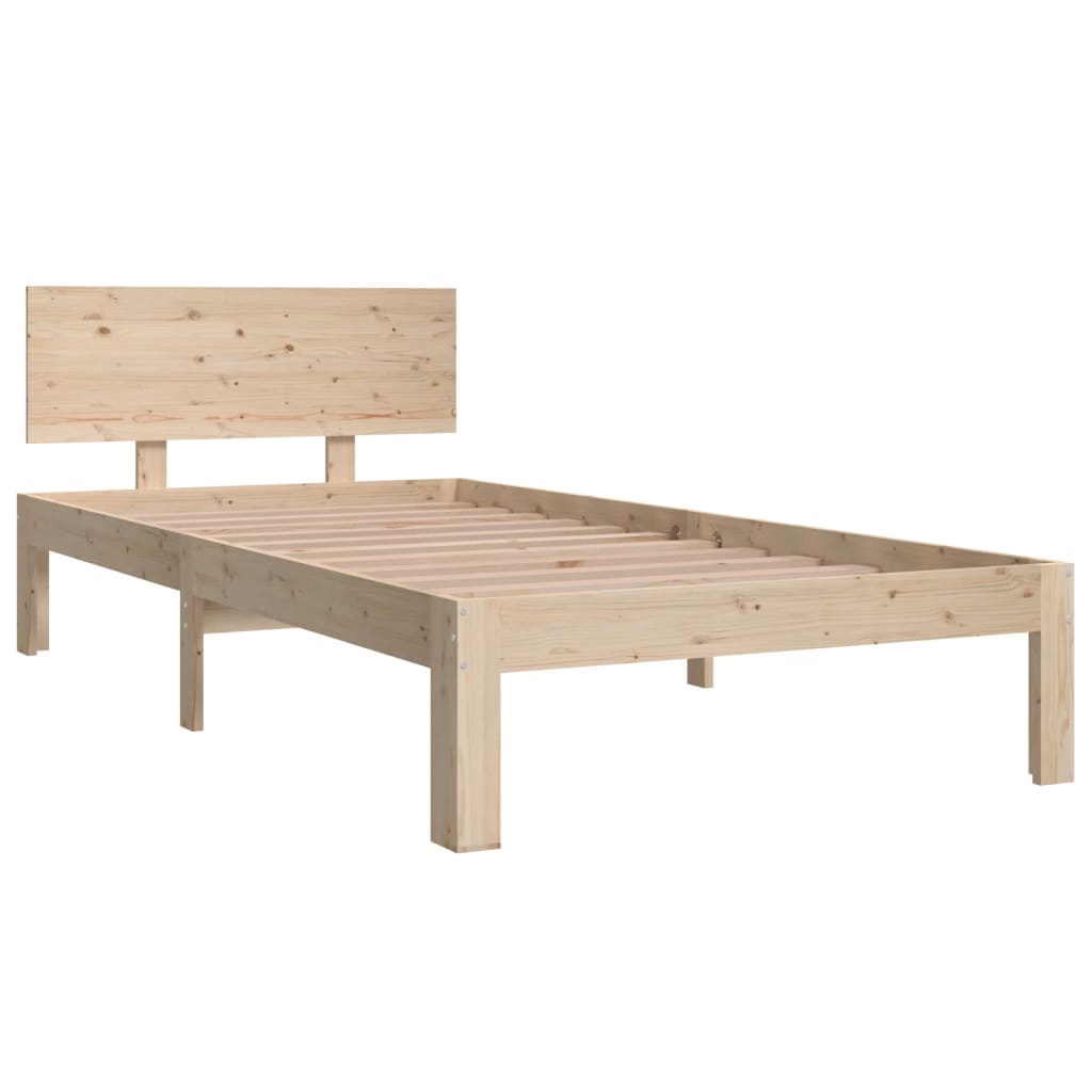 Bed Frame Solid Wood 92x187 cm Single Size